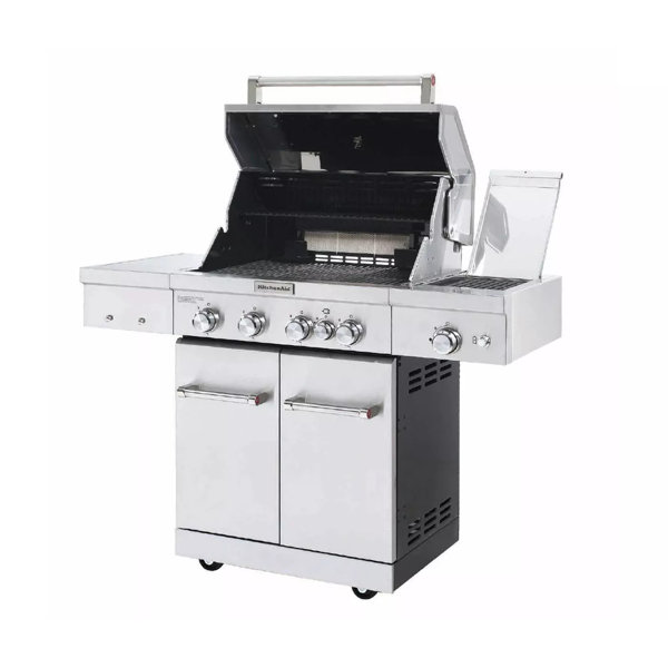 KitchenAid 4 Burner Countertop Liquid Propane Gas Grill with